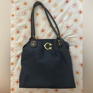 Navy Canvas Shoulder Bag